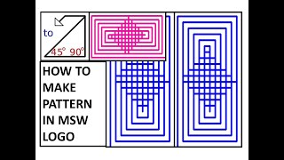 MSW logo tutorialMSW LOGO pattern commandsRepcount commandLogo commands for class 3 amp 4 [upl. by Arema]