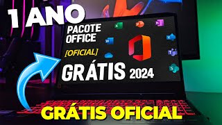 COMO BAIXAR E INSTALAR O MICROSOFT OFFICE GRÁTIS OFICIAL COMPLETO 2024 LIBEROU 1 ANO GRÁTIS [upl. by Neda]