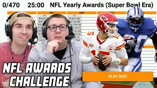 Can We Complete The ULTIMATE NFL Award Show Quiz [upl. by Esac]