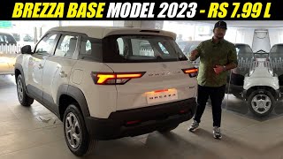 Brezza Base Model 2023  Walkaround with On Road Price  Team Car Delight [upl. by Dyolf]