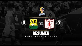 Bucaramanga vs América resumen del partido 00 Liga Águila 2019 I [upl. by Einnaej629]