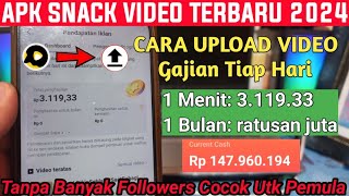 cara dapat uang dari snack video TERBARU 2024 dengan upload video saja [upl. by Nilrac]