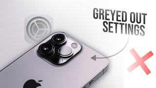 How to Fix iPhone Settings Greyed Out tutorial [upl. by Heisser]