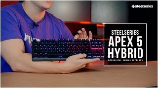 Unboxing SteelSeries Apex 5 Hybrid RGB Mechanical Gaming Keyboard [upl. by Whitby]