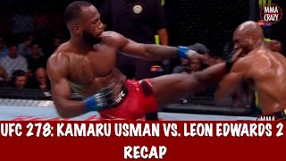 UFC 278 Kamaru Usman vs Leon Edwards 2 Recap [upl. by Rici]