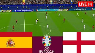 LIVE Spain vs England UEFA 2024 Euro Cup Final Full Match  Video game simulation [upl. by Ruon294]