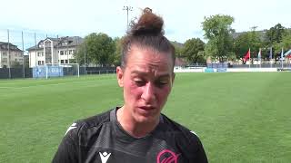 Sophie Quatrana après FC NSA Sofia  Racing Union on 07092024 [upl. by Anilah]