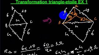 17 Theoreme de Kennelly Transformation triangle etoile EX 1 [upl. by Vivienne]