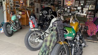 Männer Garage Shovelhead Panhead Evo Harley panhead shovelhead bobber chopper harleydavidson [upl. by Ainessej]