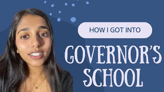 🔬 Governors School amp Research  HOW I GOT IN📖🧠  Academic Summer Camps [upl. by Rutter]