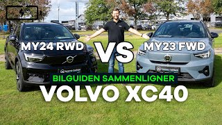 TEST Stor forskel » Volvo XC40 Recharge MY24 RWD VS MY23 FWD  bilguiden [upl. by Eissirc]