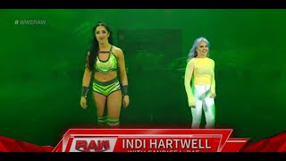 Indy Hartwell with Candice LeRae Entrance  RAW Aug 14 2023 4K [upl. by Adyela]