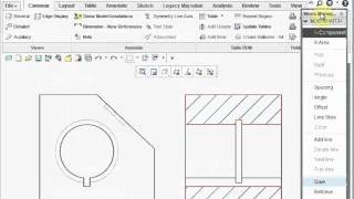 Creating a Section view  PTC Creo [upl. by Iniretake]