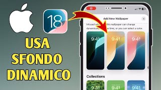 Come USARE lo sfondo dinamico iPhone iOS 18 [upl. by Naenej635]