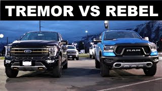 2023 Chevy Silverado Trail Boss VS Ford F150 Tremor VS RAM Rebel MPG And Performance Test [upl. by Iteerp]