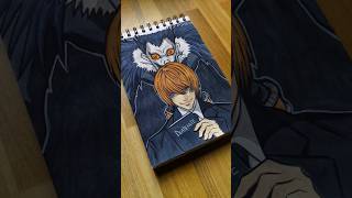 Drawing Light Yagami With 20₹ Watercolors  Death Note [upl. by Airekahs]