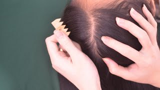 ASMR Tingles Scalp Scratch Hair Parting Real Person Sounds For Reduce Stress Anxiety [upl. by Sakiv]