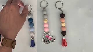 How to make A beaded keychain￼ [upl. by Ekle]