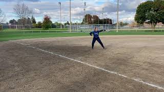 Koralie Morin 3rd base softball skills [upl. by Gaskill641]