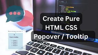 How to create a tooltip or popover using just CSS amp HTML [upl. by Emmons475]