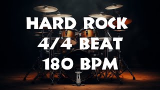 44 Drum Beat  180 BPM  HARD ROCK  Lets Jam [upl. by Teirrah]