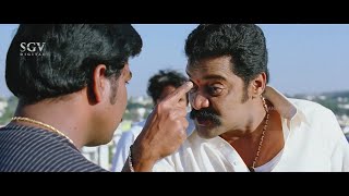 Ravishankar Super Warning Dialogue Scene  Bahaddur Kannada Movie  Dhruva Sarja [upl. by Ynetsed]