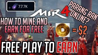 MIR4  NFT GAME mobile phone Mir4 play to earn free  Mir4 how to farm darksteel MINING draco guide [upl. by Alihs]