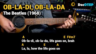 ObLaDi ObLaDa  The Beatles 1968 Easy Guitar Chords Tutorial with Lyrics [upl. by Ryhpez]