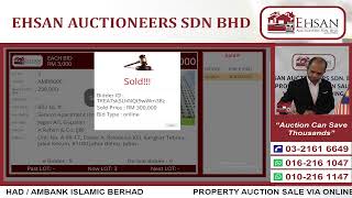 PROPERTY AUCTION SALE VIA ONLINE BIDDING AMBANK M BERHAD  AMBANK ISLAMIC BERHAD [upl. by Ahsemal]