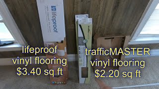 lifeproof vinyl flooring on a fubar floor amp trafficMASTER vinyl flooring lifeproof trafficmaster [upl. by Llerrud]