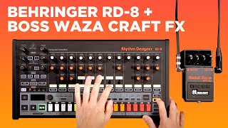 Behringer RD8 Analog Drum Machine With MS1  Waza Craft Pedals [upl. by Bunch230]