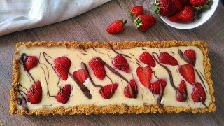 Crostata senza cottura alle fragole e cioccolato bianco [upl. by Yobybab5]