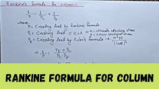 Rankine formula [upl. by Couture851]