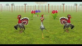 two zenon vs one with hen dance🤢El pollito PIO 3d games🤢 for kids games 🤢 part 🤢1010🤢 [upl. by Ateiram]