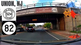 1 ROUTE 82 Driving On MORRIS AVENUE In Union NJ  SPLIT SCREEN N [upl. by Ariaes247]