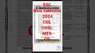 SSC New calendar released 2024 [upl. by Gaynor]