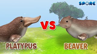 Platypus vs Beaver  Beast Faceoff S4E10  SPORE [upl. by Snahc897]