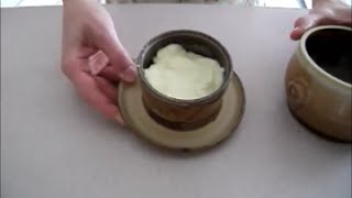 Pottery How to use a FRENCH BUTTER dish With Captions [upl. by Yetac69]