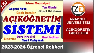 AÖF Açıköğretim Sistemi  Geçme Notu  Canlı Dersler  Genel Ortalama Sınavlar  Harf Notları [upl. by Ynohtn]