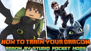 Dragon Mod Minecraft Pe 120  How To Train Your Dragon Addon V007 Survival Support [upl. by Nirrat]