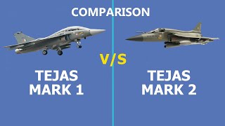 The comparison of Tejas MK1 and Mk2 fighter aircraft built by HAL India fighterjet [upl. by Kuth]