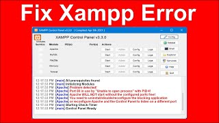 Fix Xampp Error [upl. by Kaasi150]