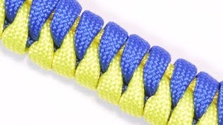 Survival Paracord Bracelet  Saw Tooth Pattern  Dual Color How To [upl. by Ennaoj538]