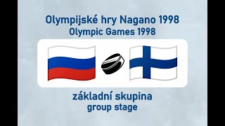 OH Nagano 1998 lední hokej RUSFIN základní skupina [upl. by Malha]