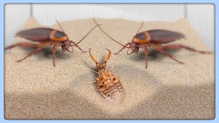 Antlion AMBUSHES a cockroach Antlion vs cockroach [upl. by Oralla]