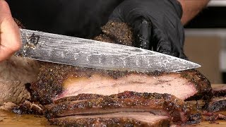 Beef Brisket On A Gas Grill How To Smoke Brisket On The Primo G420 [upl. by Ettelocin]