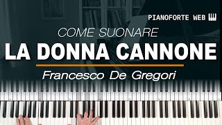 Come suonare La Donna Cannone  Francesco De Gregori Tutorial Pianoforte [upl. by Flagler]