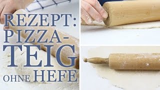 Rezept für Pizzateig ohne Hefe  Nur 5 Zutaten  Pizzateig selber machen  Talude [upl. by Caylor]