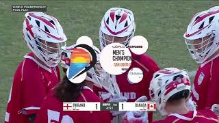 Canada vs England Mens World Lacrosse Championship 2023 Pool play [upl. by Emlin]