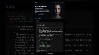 Create A Portfolio Website Using HTML and CSS webdesign webdevtutorial [upl. by Inaniel]